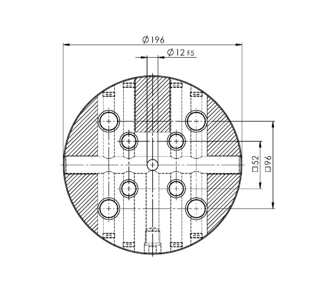 Lang Technik Quick•Point® Combo Round Plate Ø196mm, w/o mountimg bores