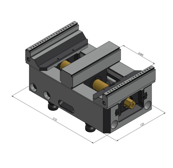 Lang Technik Center Jaw 125 (27 mm) + Spindle Length 214 mm 