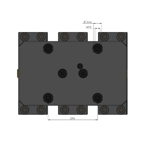 Lang Technik Profilo Center Base Jaw 125 + Spindle Length 214 mm 