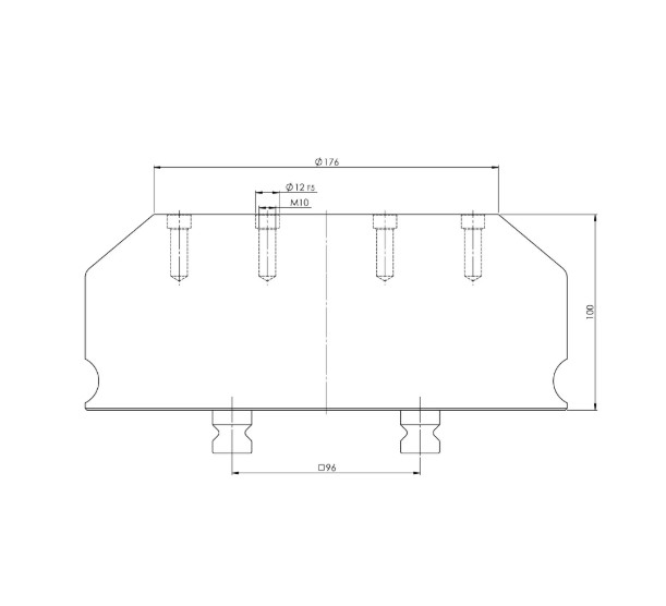 Lang Technik Quick•Point® 96, Riser, round, Ø 246×100 mm 
