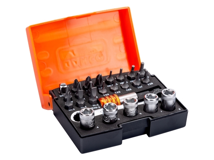 Standart Tornavida  Bit Seti ve Lokma, 1/4” Lokma ve Cırcır - 26 adet