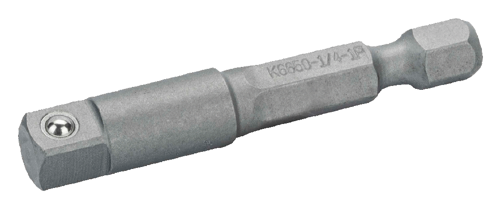 Kare 1/4” veya 3/8” için Altıgen 1/4” ile Lokma Adaptörü - 50 mm.