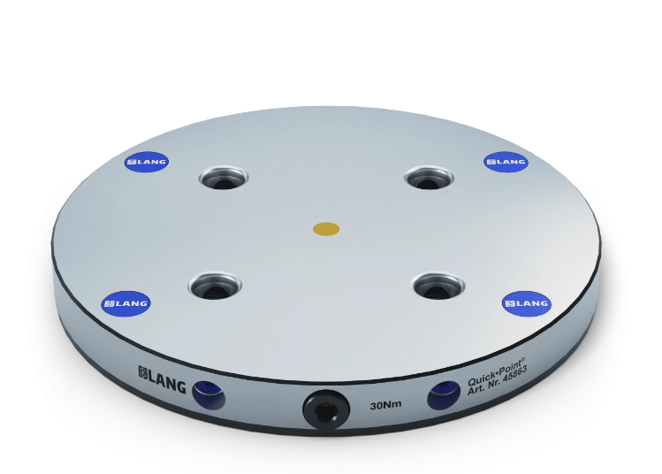 Quick•Point® 96 Round Plate, Ø 246×27 mm, with mounting bores for 63 mm t-slot distance 