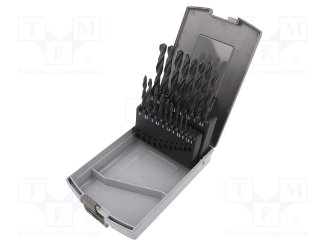 Metal için HSS-R Matkap Seti - 19 adet