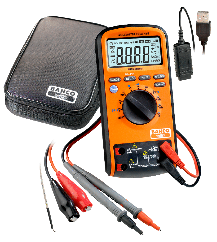 Multimetre Digital, Otomatik kademeli, True RMS 1000V ve PCye bağlanma