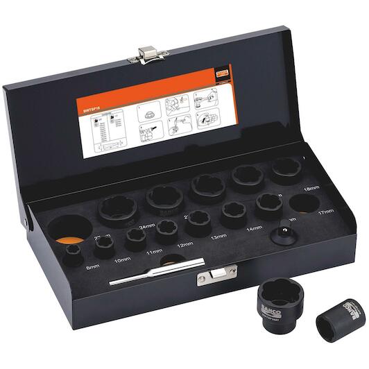 Bozuk civata ve somun sökme takımı 16 parça