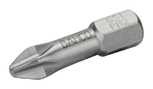 [65I/PH1-2P] Paslanmaz Çelik Burulmalı Tornavida Bits Phillips - 25 mm