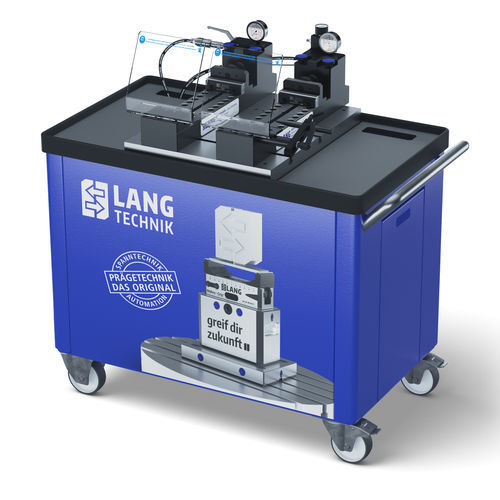[41402-HE ] Trolley with Makro•Grip® Dual Stamping Unit, Extended, on T-slot plate, with High-End Stamping Jaws 
