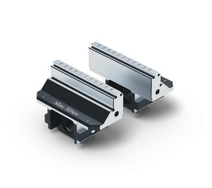 [48085-7722 ] Spare Jaws without serration, for Makro•Grip® 5-Axis Vise 77, Jaw Width 77 mm (48085-46) 