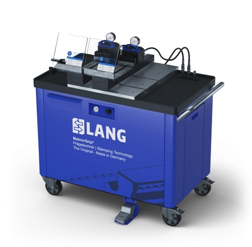 [54122] Makro•Grip® Dual Stamping Unit, on trolley, stamping range 2x 410mm, on T-Slot plate