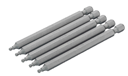 [59S/H5BALL-2P] Standart Tornavida Bits Altıgen Yuvarlak Başlı Metrik - 89 mm