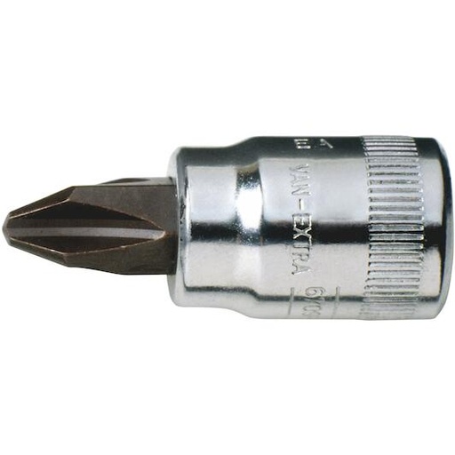 [6709PH-1] 1/4” kare şaft lokma, phillips vidalar için