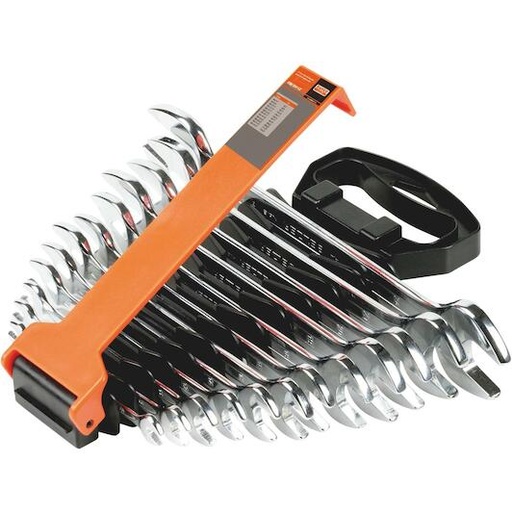 [6M/SH12] Çift ağız anahtar seti, metrik. plastik tutuculu