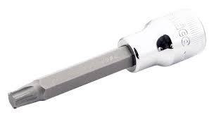 [7809TORX-T55-120] 1/2" kare şaft uzun lokma, T55 TORX® vida için, 120 mm