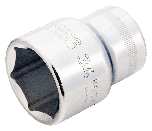 [8900SM-32] Standart uzun lokma,3/4'' kare şaft. Altıgen profil, metrik