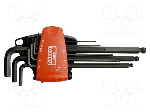 [BE-9688] Altıgen,topaç uçlu + mag. siyah, 9 parça