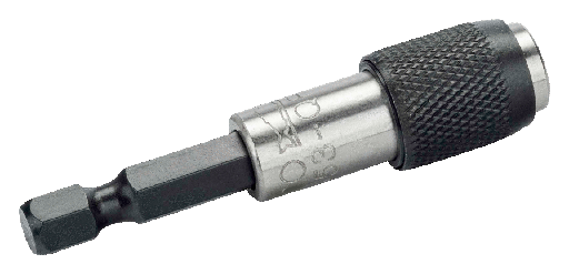 [KM653-1P] 1/4” Tespit Halkalı Manyetik Tornavida Bit Üniversal Lokma - 60 mm. KM653, plastik kutuda, 5 parça ve KM653-1P plastik tutuculu