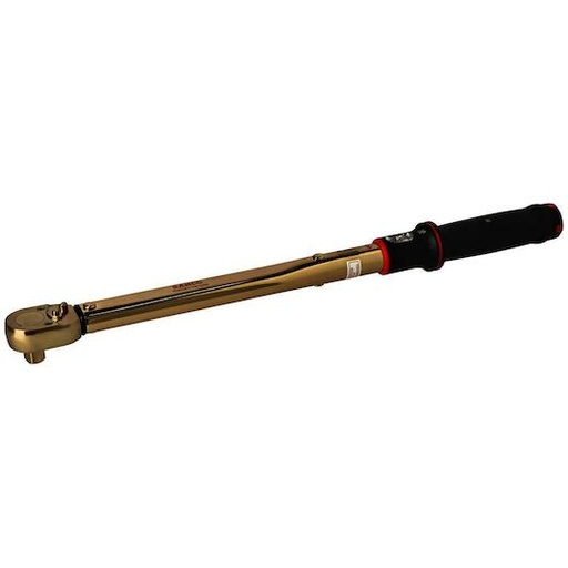 [NS041-24-670] Alüminyum Bronzdan Gösterge Ölçülü ve Sabit Cırcır Başlıklı Mekanik Ayarlanabilir Ölçekli Kıvılcım Çıkarmaz Tork Anahtarı, 24 N.m-670 N.m