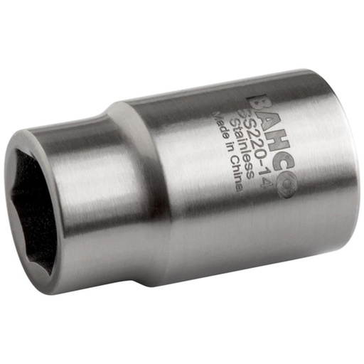 [SS210-14] Paslanmaz Çelik 1/4'' Lokma Metrik Altıgen